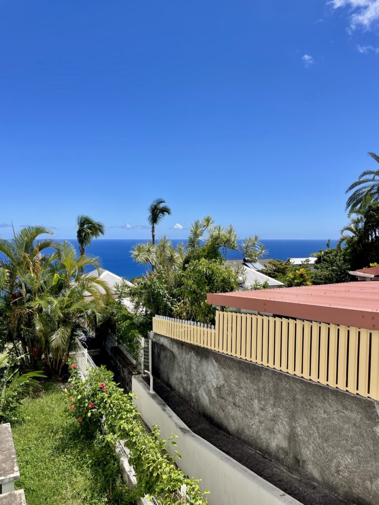 Prise de vue de l'océan depuis la varangue